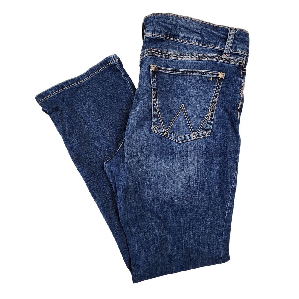 Wrangler 19/20‎ Blue Boot Cut Jeans Western Cowgirl Boho Stretch Denim Pant